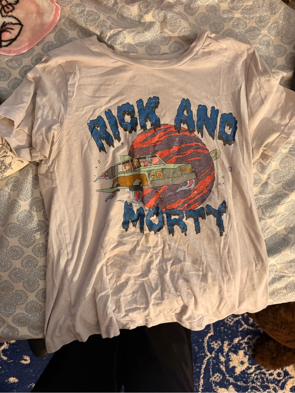 Rick and Morty Short Sleeve Graphic Tee in White